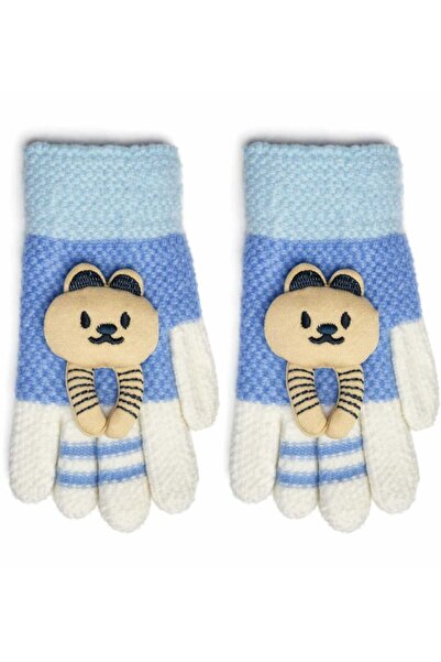 gigigiyim Lion Detail Knitted Wool Unisex Children's Gloves