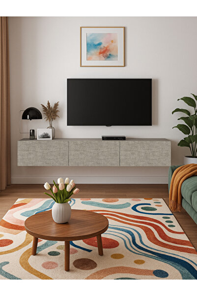 Cercei Tv Sehpa & Ünitesi, Duvara Monte Tv Ünitesi | Tekstil