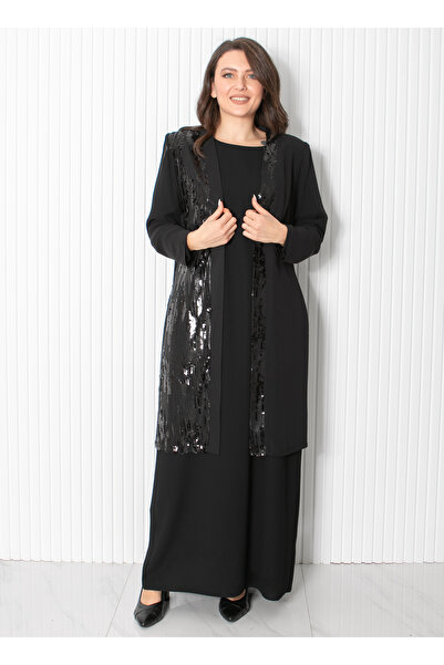 OLEA XXL Büyük Beden Abiye Elbise Tunik Takım 4008