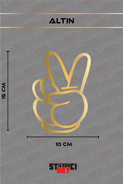 STİCKERCI BEY Peace Sign Motorcycle Laptop Helmet Car Sticker Decal (Foil Cut)
