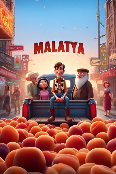 Hayal Poster Malatya Karikatür Şehir Tablosu 20x30 MDF Uv Baskı