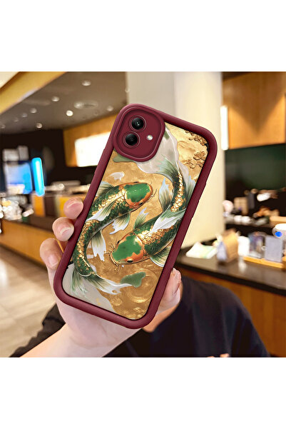 Hontinga حافظة هاتف سامسونج جالاكسي A04 متوافقة مع السيليكون الرقيق، نمط سمكة...