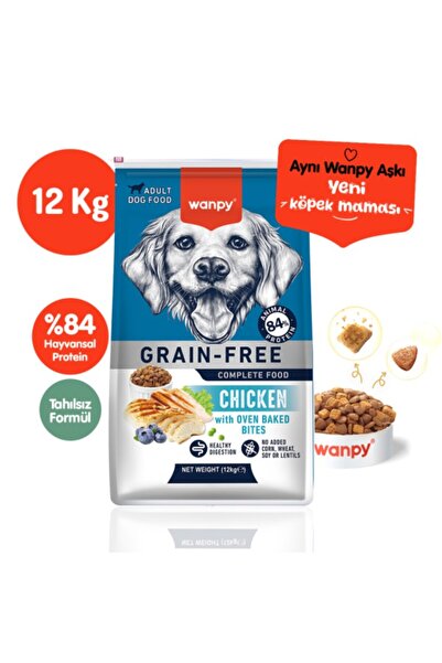 Wanpy Tahılsız Adult Tavuklu Yetişkin Köpek Maması 12 Kg