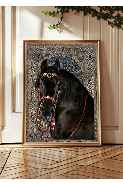 Huca İran Halısı & At Poster - Persian Rug & Hourse Poster - Halı Üzerine At ...
