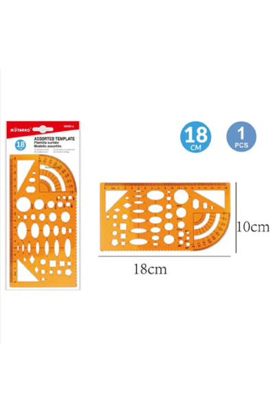 MOTARRO Assorted Template MI050-4 –Drawing & Design Stencils for Kids, Studen...