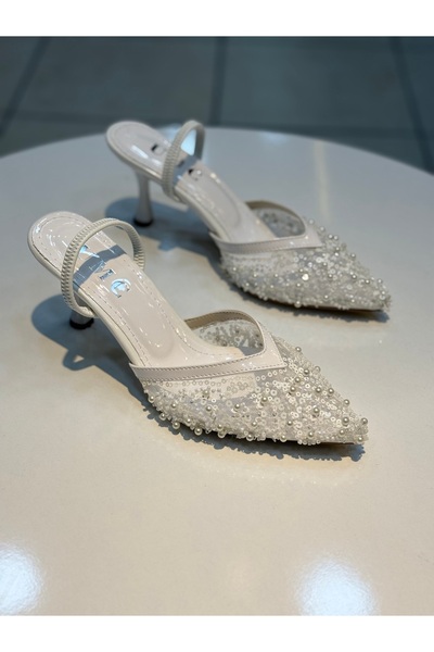 Alphus Serrace Stylish Women's Heeled Shoes with Elastic Back