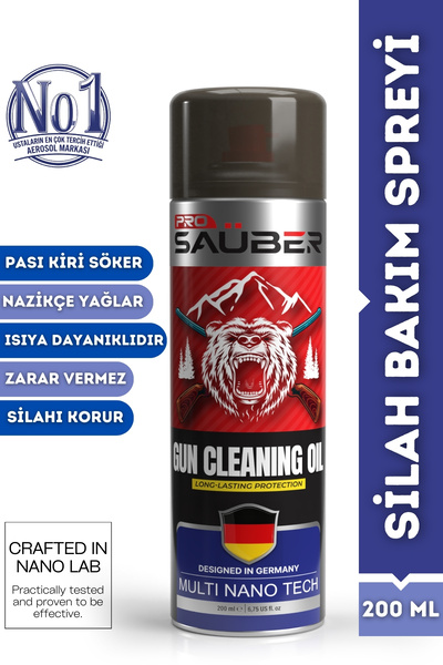 ProSaüber Profesyonel Tabanca Silah & Tüfek Bakım Spreyi - Temizleme Yağlama ...