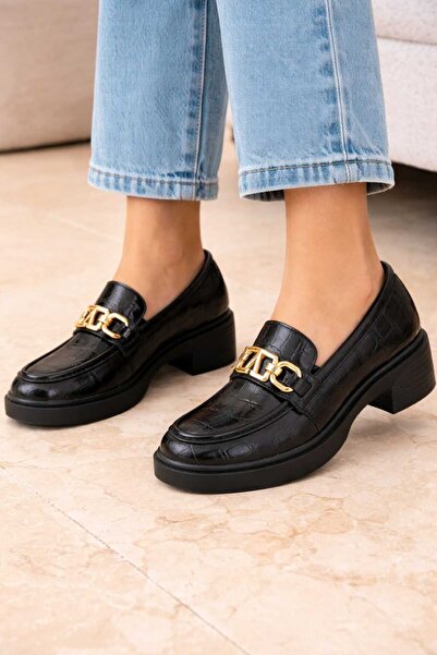 NiceDiffer Women's Casual Loafer Metal Buckle Comfortable Shoes