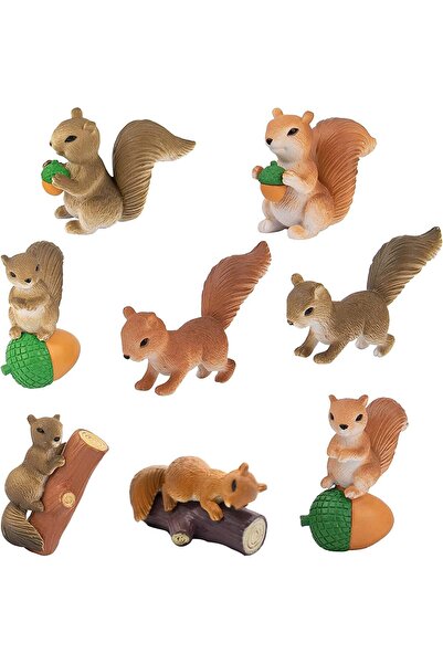 Generic مجموعة تزيين كعكة على شكل سنجاب