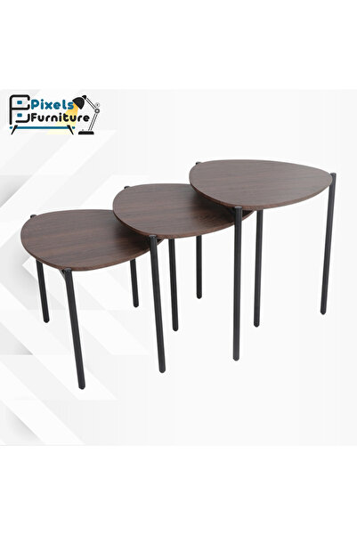 PixelsFurniture Pixel Furniture Coffee and Tea Serving Table Set, Triangular ...