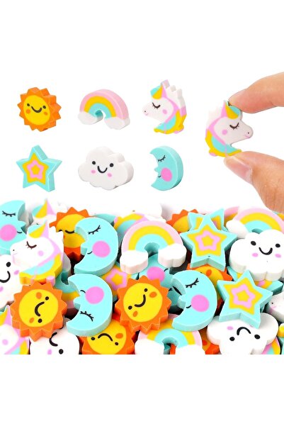 AZONEE Small Unicorn Erasers - 48 Pieces
