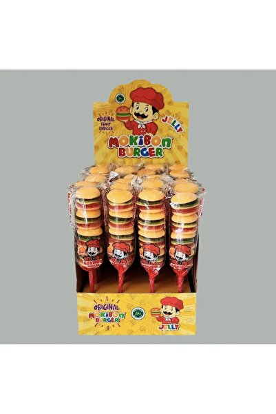 MOKIBON Burger Jelibon 24'lü 35 gr (TESCİLLİ) Hamburger Şeklinde Yumuşak Jel ...