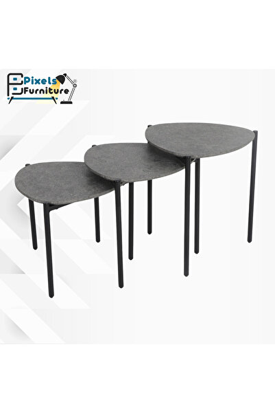 PixelsFurniture Pixel Furniture Coffee and Tea Serving Table Set, Triangular ...