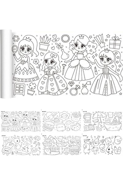 Generic Mikakoz Coloring Paper Roll for Kids