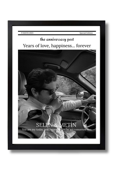 benden olsun Kişiye Özel Fotoğraflı Poster 30x40 cm | Düğün Tasarımlı Anı Pos...