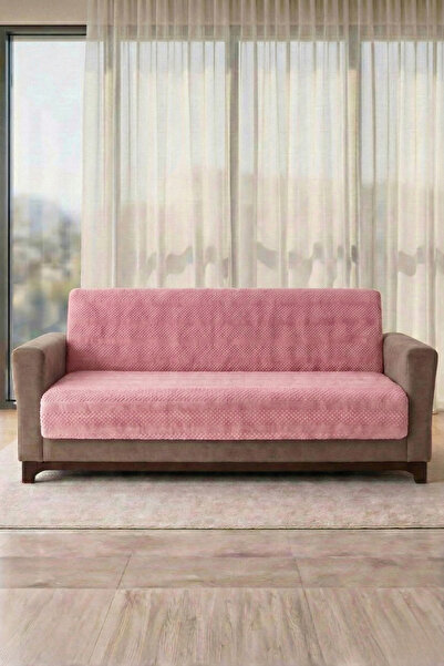 Meslina Home %100 Pamuk Jakarli Koltuk Kanepe Çekyat Örtüsü Kılıfı Lastikli K...