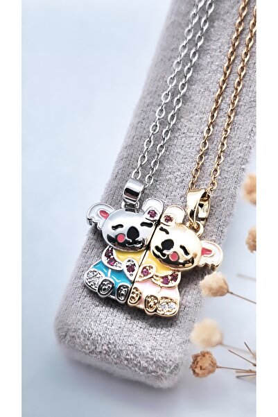 Serenity Magnetic Figure Couple Friend Steel Necklace