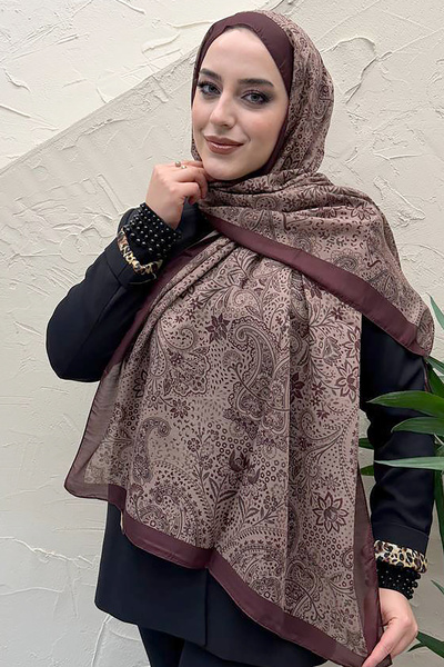 efdal şal eşarp Ethnic Pattern Voile Soft Shawl