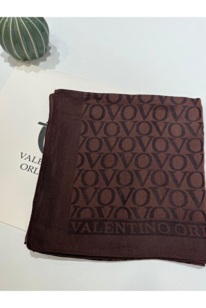 Valentino Orlandi Pamuk Naia Monogram Jakar Eşarp 94x94