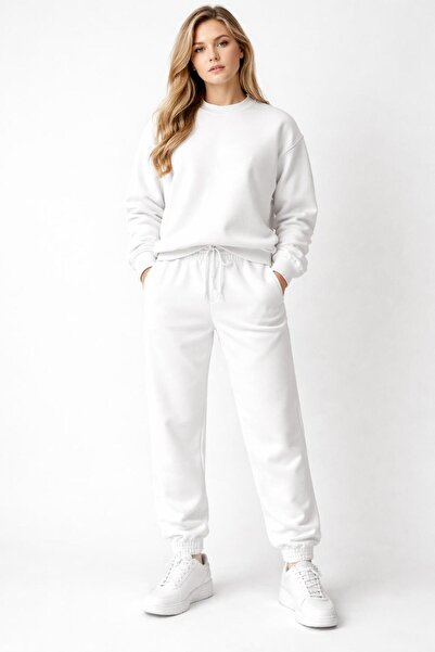 BUTİK AYVİTRİN Women's Three Thread Puff Fabric Tracksuit Set