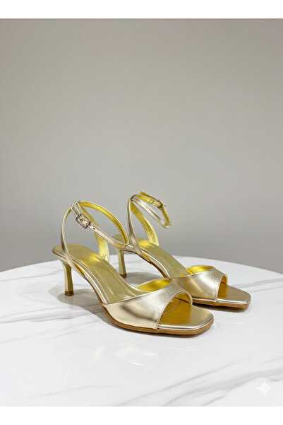 guijarro Pantofi cu toc pentru femei, cu vârf pătrat, cu bretele subțiri, pen...