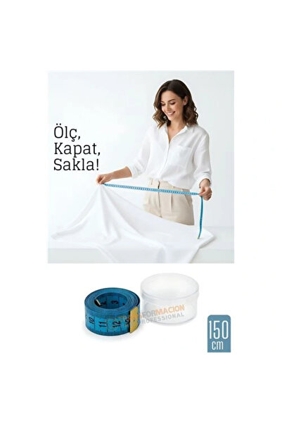 shopwave 150 cm Plastik Kutulu Mezura – Esnek, Dayanıklı, Dikiş ve Ölçüm İçin...