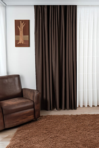 Elen's Dark Blackout Işık Geçirmez Karartma Kalın Fon Perde Salon Çocuk Yatak...