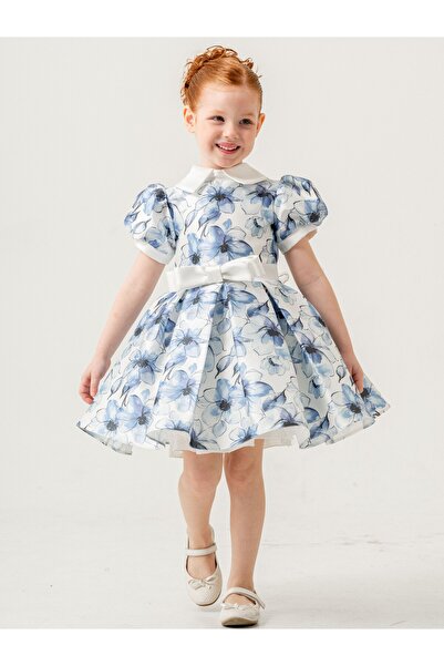 Babyhola Официална рокля за момичета за бал и специални поводи с флорален мот...