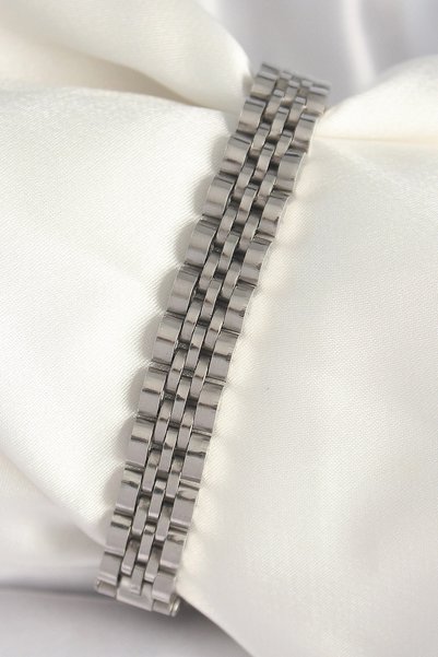 shopwave 316L Steel Silver Rk Chain Model Men's Bracelet