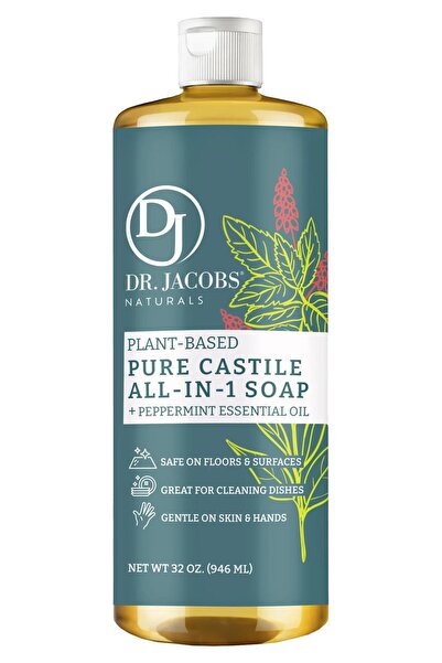 Dr. Jacobs Naturals Multi-Purpose Herbal Castile Soap with Mint Extract 946ml