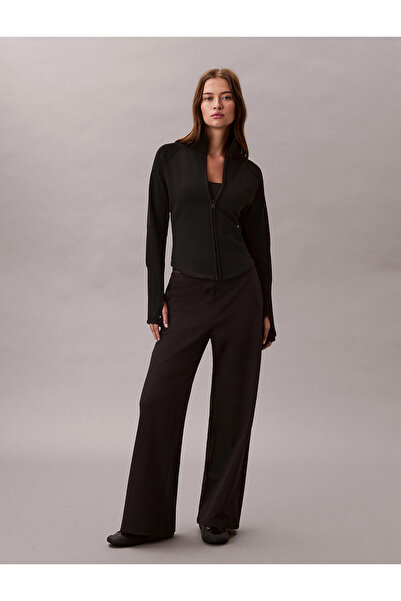 Calvin Klein Ponte Logo Waistband Women's Black Sweatpants Lv044E622G-Ub1