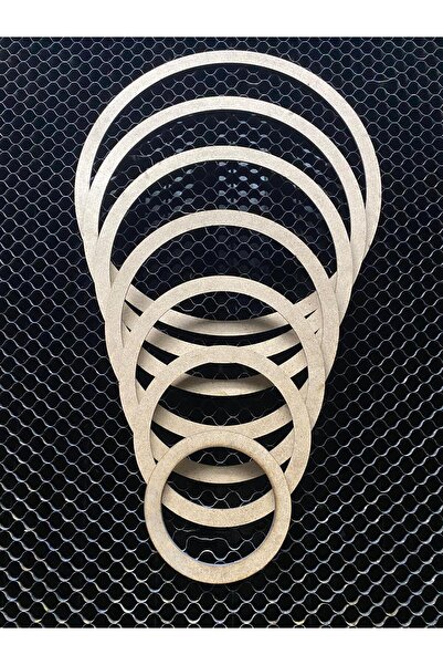 hangök home 7 'li Ham Mdf, 3ml Kalınlık, 30 Cm Kasnak, Boyanabilir Vidasız Ka...