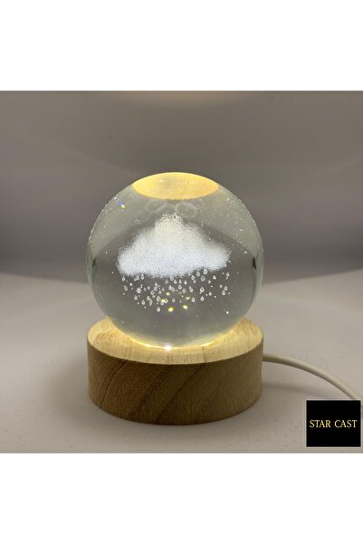 STAR CAST 3D Işıklı Cam Küre – LED Gece Lambası
