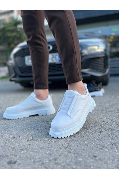 Zerenyus Ανδρικά casual παπούτσια ZRK-703 Premium White Elastic Daily