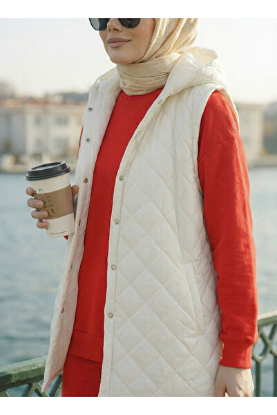 MENESSA Kadın Cepli Şişme Yelek - Rahat Kesim Sportif Model