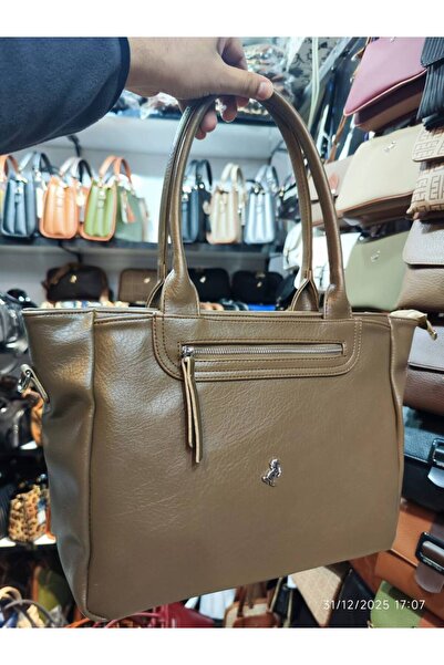 Çanta Trend Miami Polo Clup Leather-Look Women's Large Size Handbag