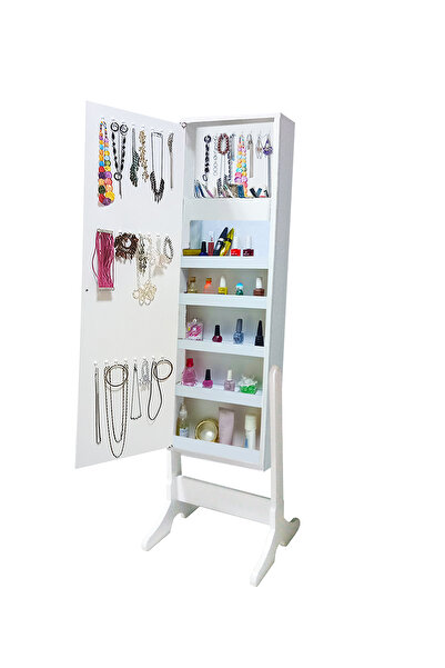 First Mobilya Kartopu Demonte Ayaklı Aynalı Takı Dolabı Hediyelik Çok Amaçlı ...