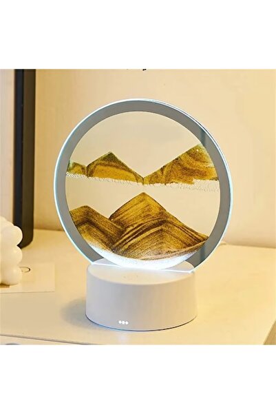 OEM Lampă decorativă cu nisip mișcător maro și auriu