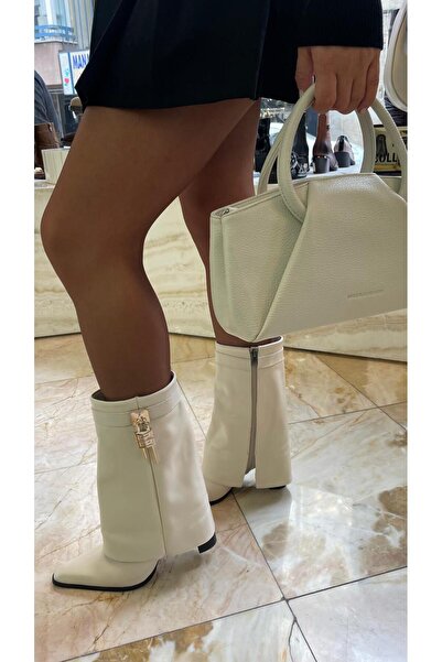 by emine eren emotion shoes FOLDER HAKİKİ DERİ BOTTİE