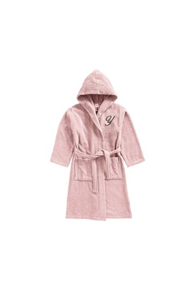 BYFT Daffodil Kids Hooded Bathrobe | Monogrammed Letter 'Y' | Soft Cotton Com...