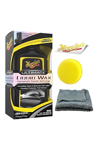 Meguiars Meguiar's Ultimate Liquid Wax, 473 ml — with 60x40 cm microfiber clo...
