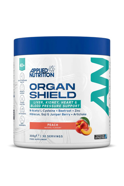 applied nutrition Organ Shield, Peach, 300 Gm, Liver & Heart Health, Plant-Ba...