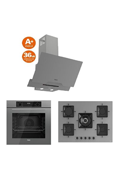 Ferre Flowart Serisi (QBL63CPR SS038 D065) Ankastre Set