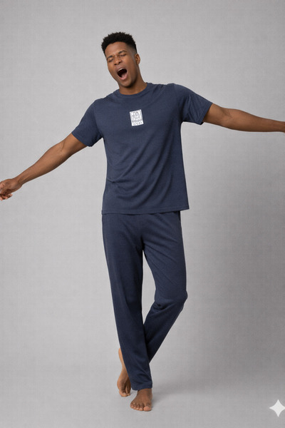 sleeproom Costum de pijama cu mânecă scurtă pentru bărbați NYC01 PRINT
