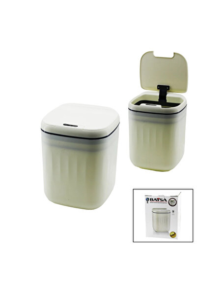 shopwave HAREKET SENSÖRLÜ=OTOMATİK AÇ-KAPA KAPAK - PİLLİ PLASTİK ÇÖP KOVASI 2...