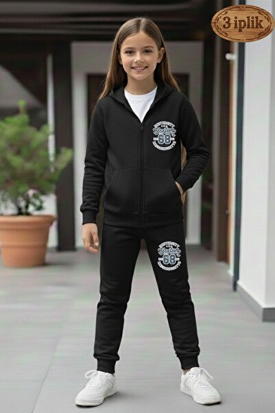 cm buseyiz Set de trening pentru fete, cu cu căptușeală din fleece fire, Bost...