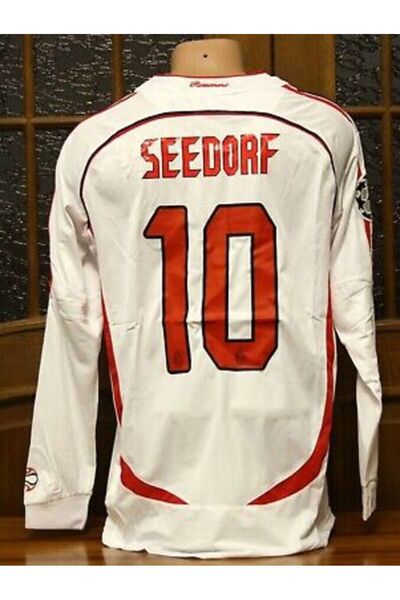 Lion Spor Milan 2006/07 Seedorf 10 Long Sleeve Adult Jersey White