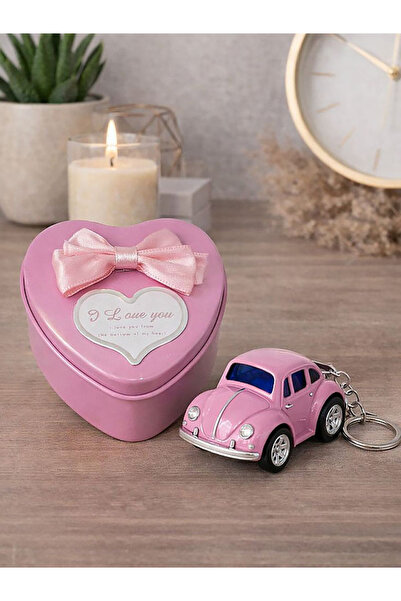 MS Garaj Mini Çek Bırak Diecast Tosbağa Vosvos Anahtarlık & Çanta Süsü | Kalp...