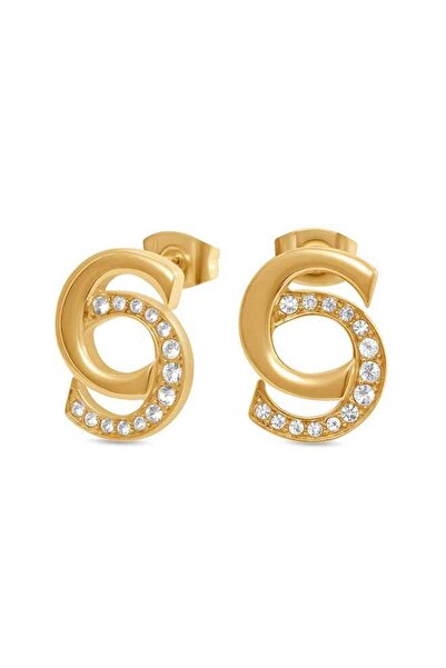 Cerruti 1881 Marina Gold Double C Logo Earrings for Women