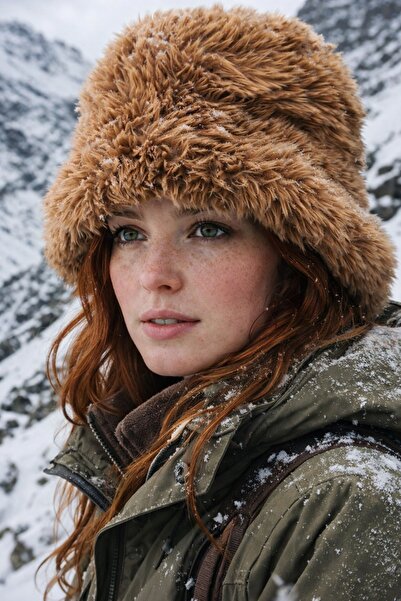 LAGRANZE Women's Plush Fur Winter Bucket Hat